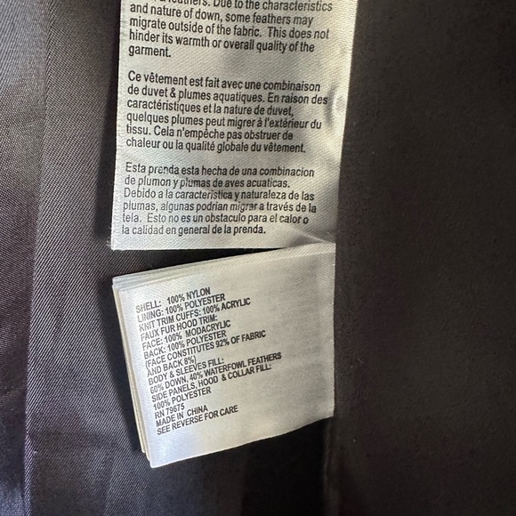 Michael Michael Kors Women Black Down Puffer Winter Coat Faux Fur Trim Hood PXXS - Picture 11 of 16